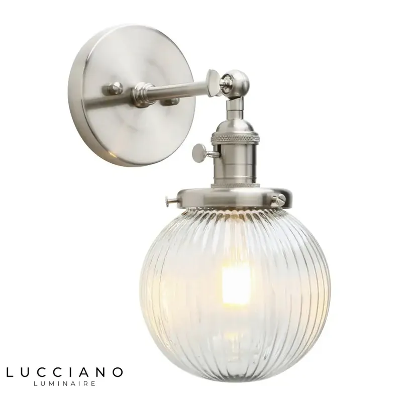 Grey Industrial Bathroom Wall Sconce