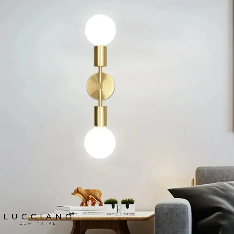 Bathroom Gold Brass Wall Light