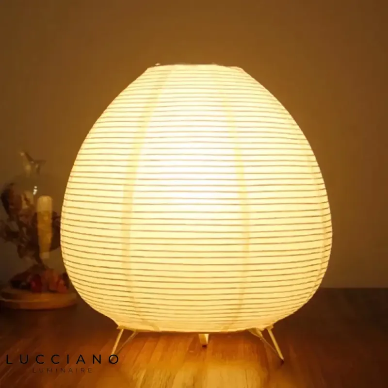 Akari Japanese Paper Sphere Bedside Lamp