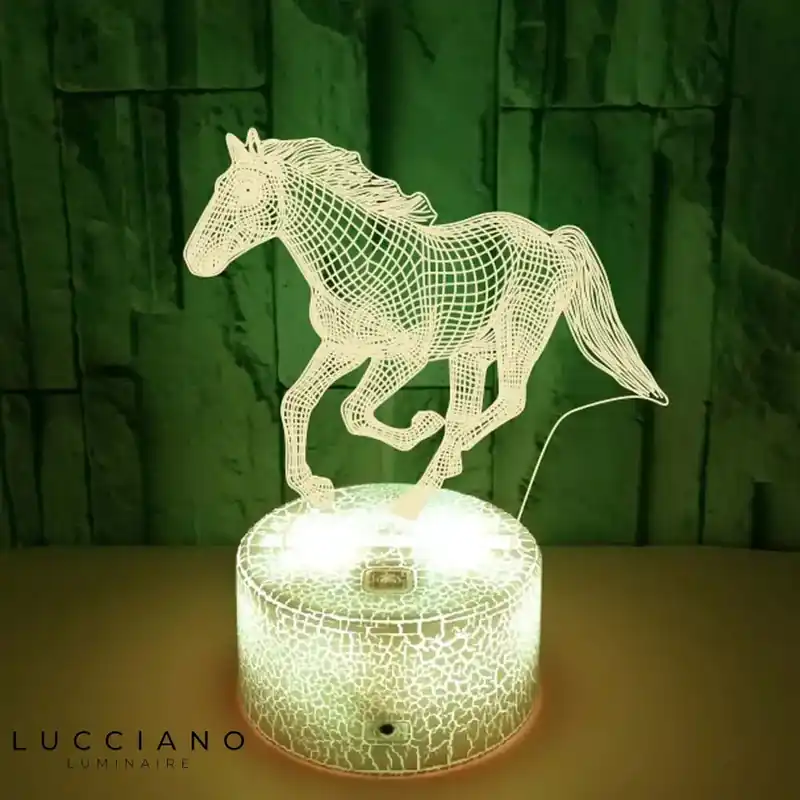 3D LED Horse Bedside Lamp