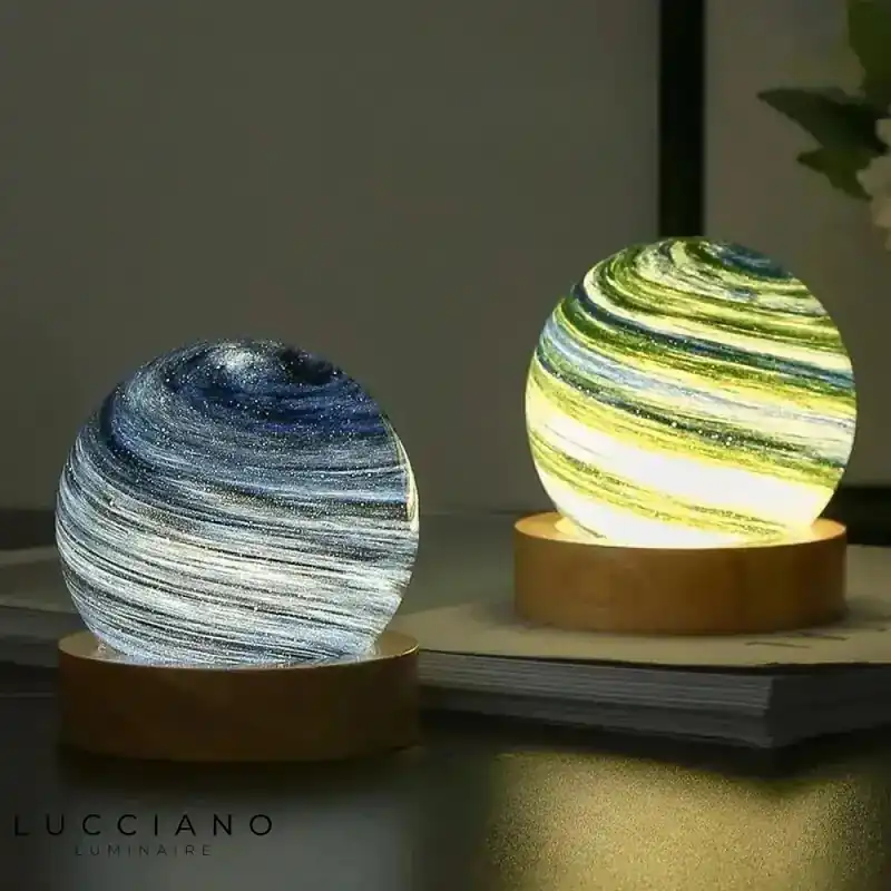 3D Planet Glass Bedside Lamp