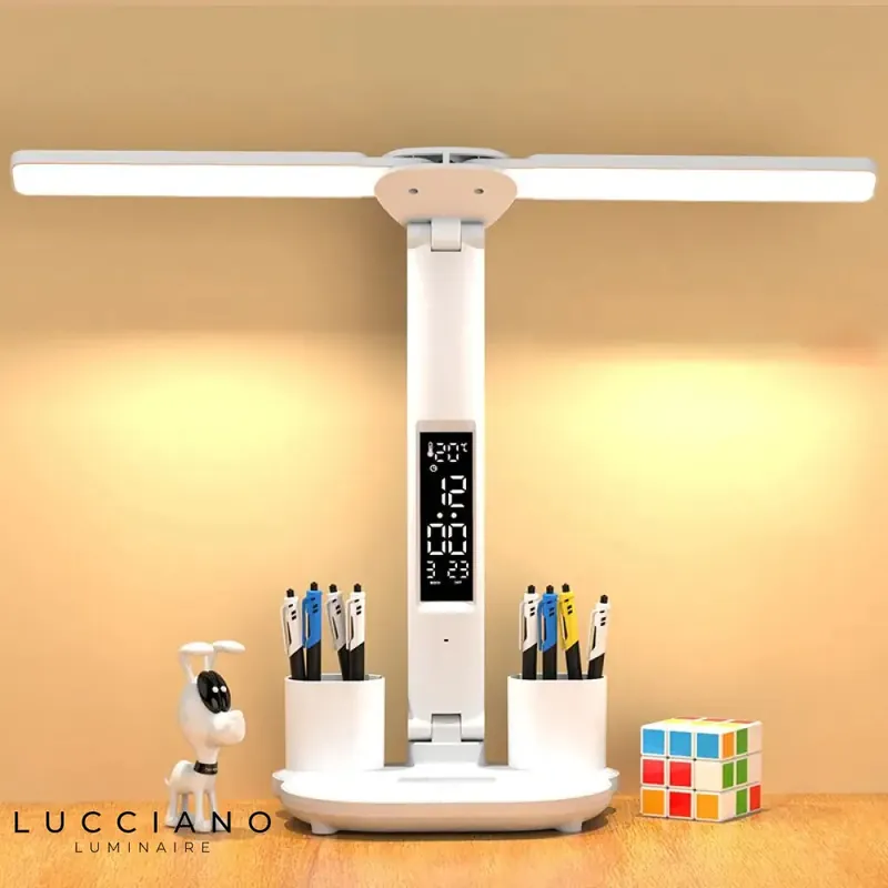 White Desk Lamp Double Lighting