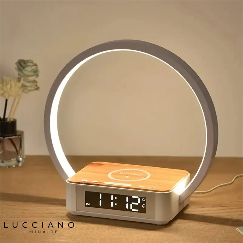 Touch Bedside Lamp Round Phone Charger