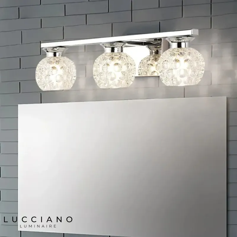 Baroque Transparent Wall Light Bathroom