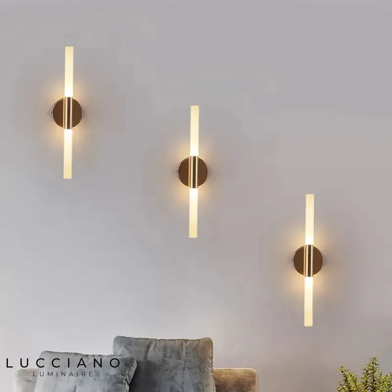 Double Gold Bathroom Wall Light