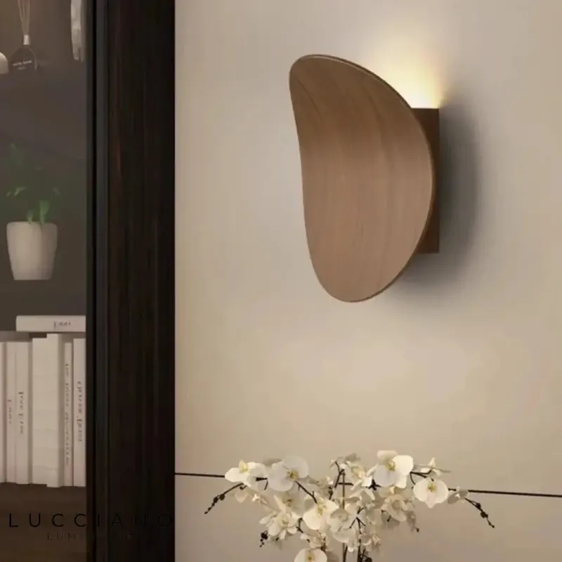 Dark Brown Round Bathroom Wall Light
