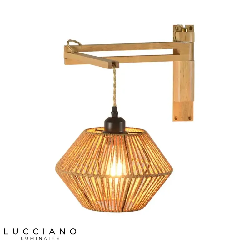 Bohemian Bamboo Wire Wall Sconce