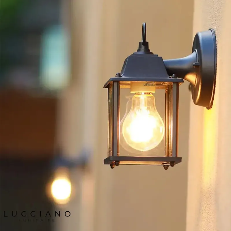Black Antique Wall Light for Stairway