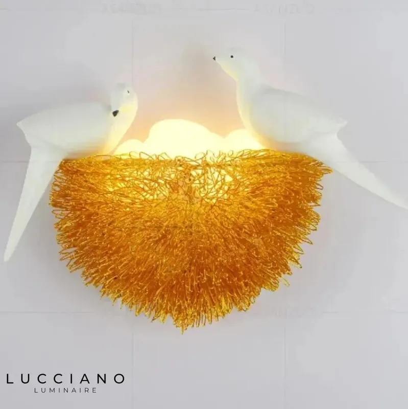Orange Bird Children's Wall Sconce