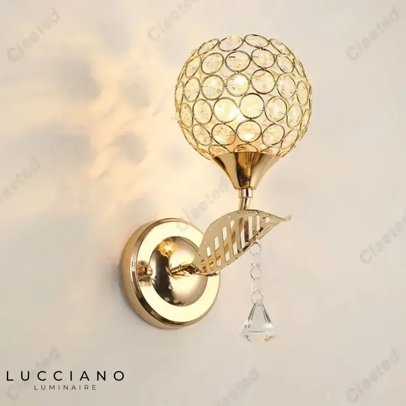Crystal Wall Sconce for Staircase