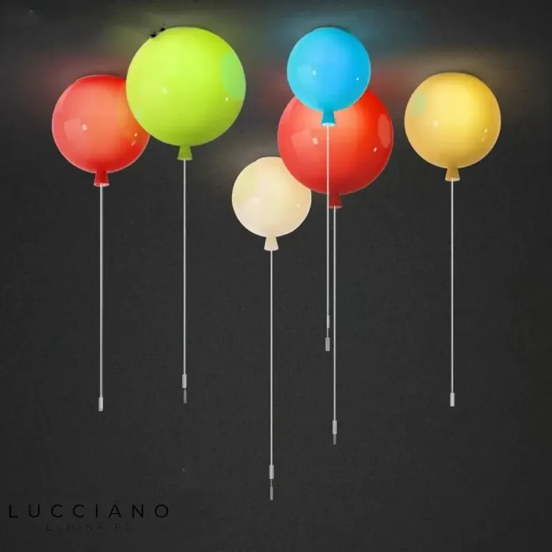 Orange Balloon Kids' Wall Lamp