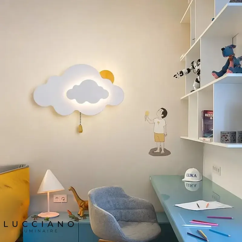 Children's Pink Wired Wall Light