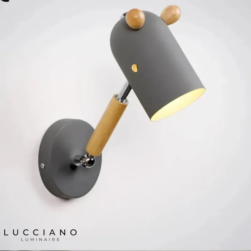 Soft Luminous Playful Magical Grey Children's Wall Lamp