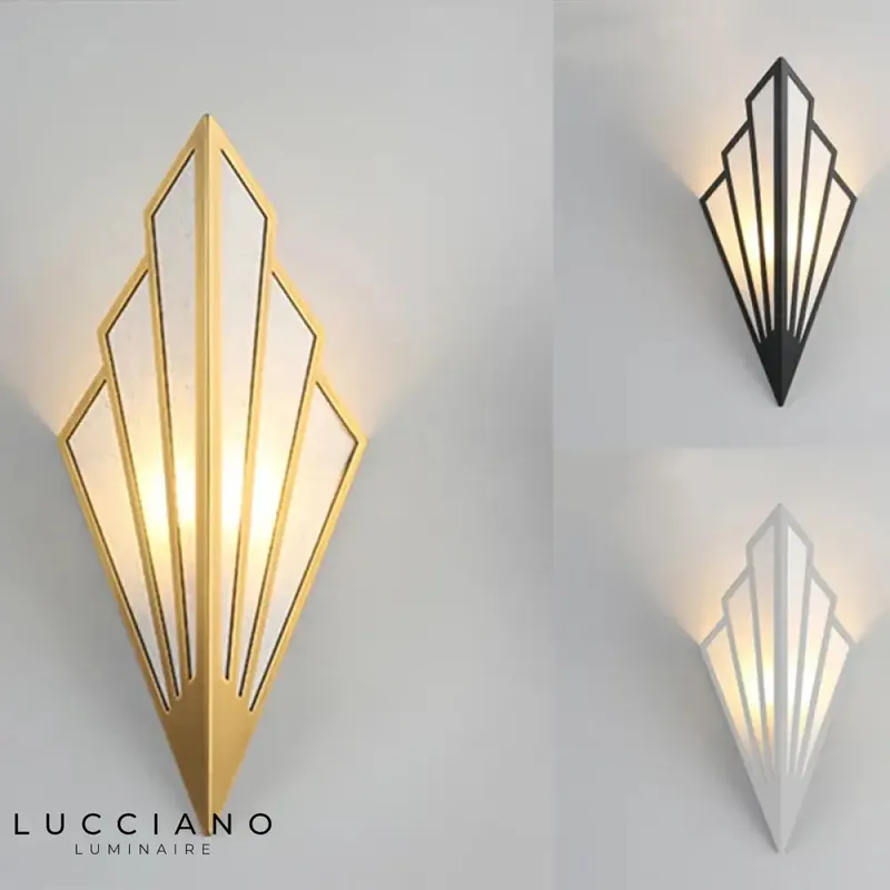 Transparent Art Deco Wall Sconce