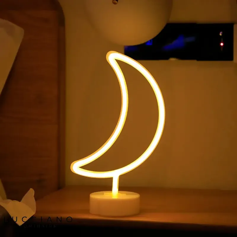 White LED moon lamp