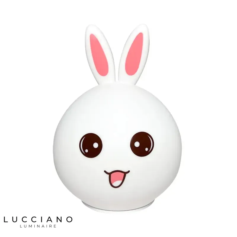 Cute Rabbit Bedside Lamp USB Rechargeable Silicone
