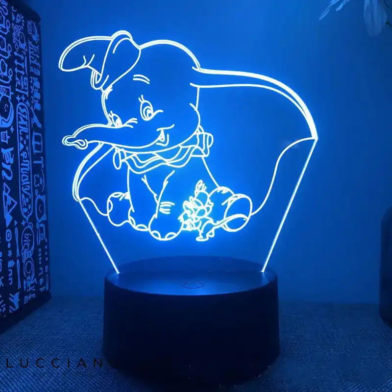 Disney Dumbo Cartoon 3D Night Light