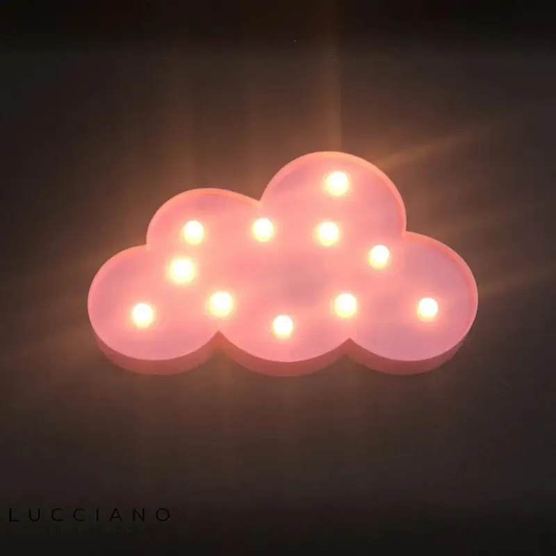 Blue cloud wall light with LED bulbs