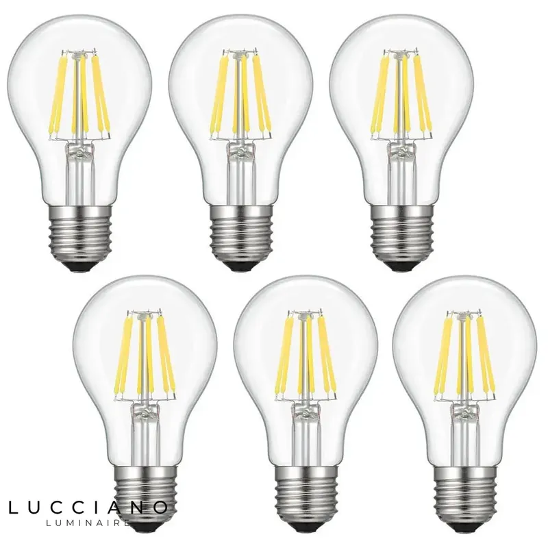SET OF TWO VINTAGE GLASS E27 BULBS