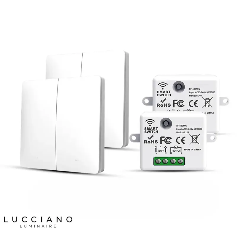 Wireless double button switches x2