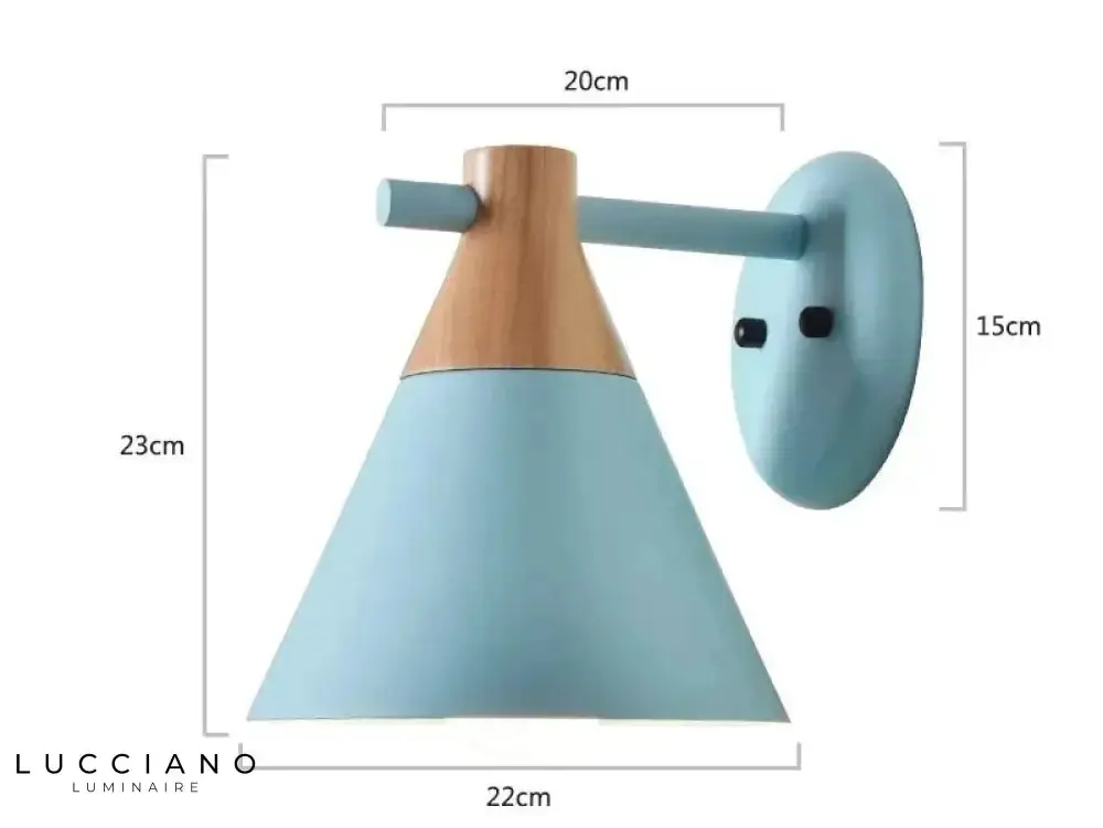 Blue designer wall light