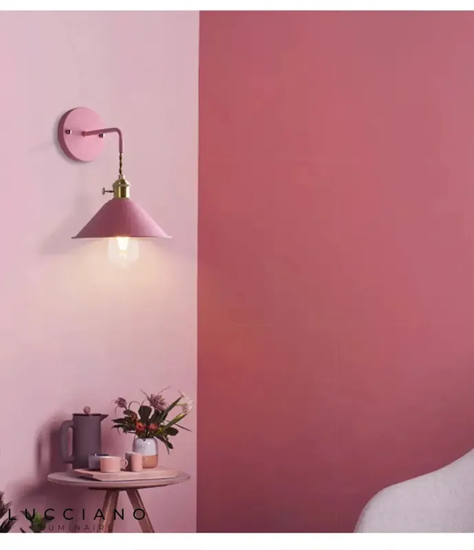 Vintage rose copper wall light