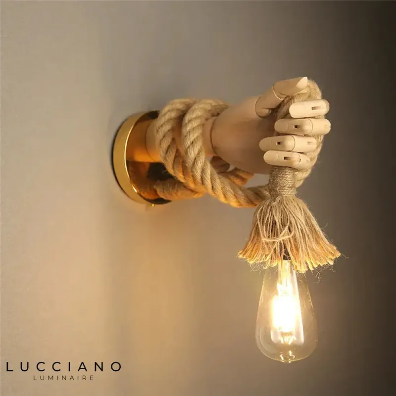 Small Vintage Beige Wall Light