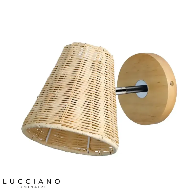 Wood and Bamboo Wall Light