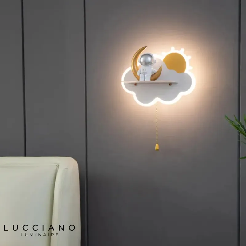 Sun wall light for children's room