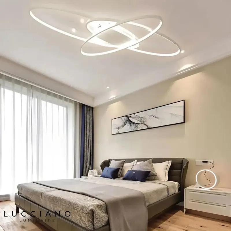 White bedroom light fixture