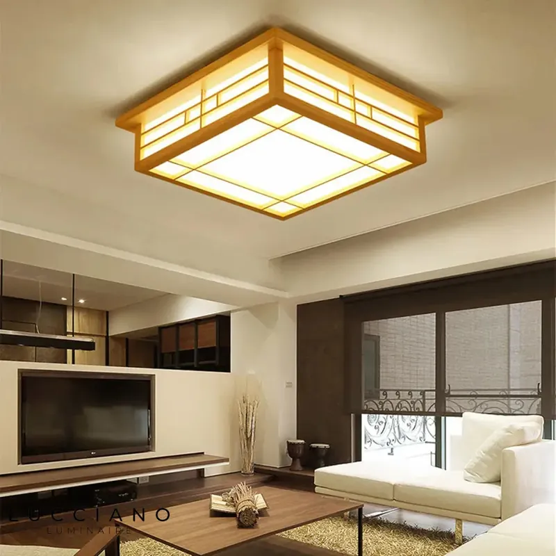 Wooden bedroom light fixture