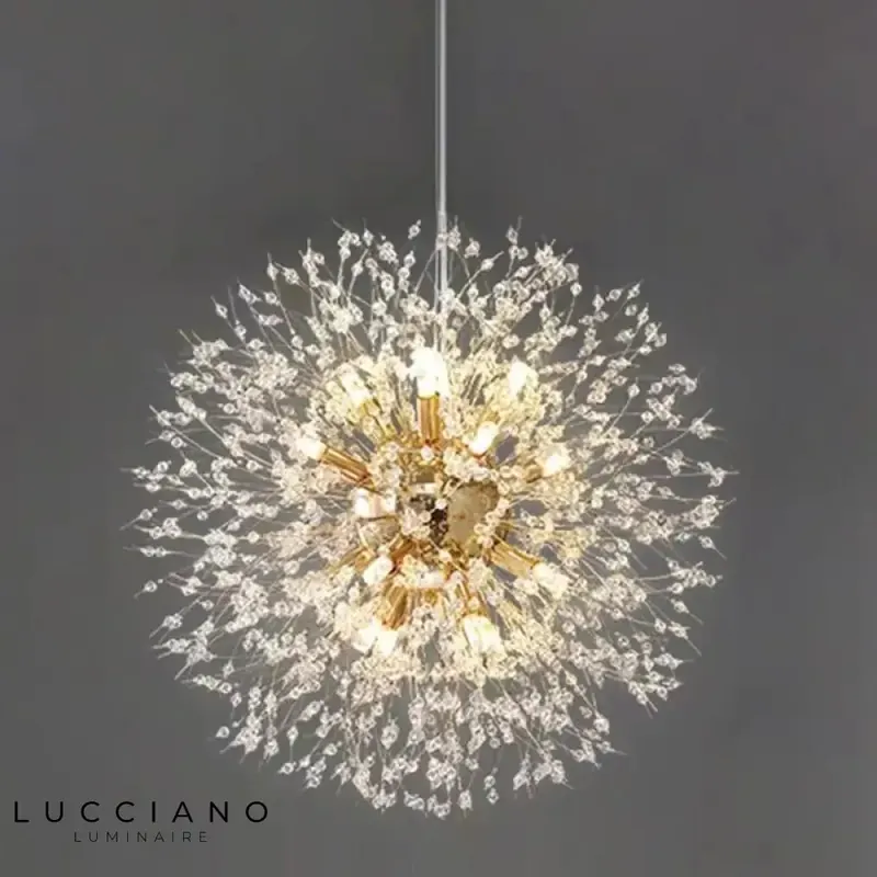 Crystal pendant light fixture for bedroom
