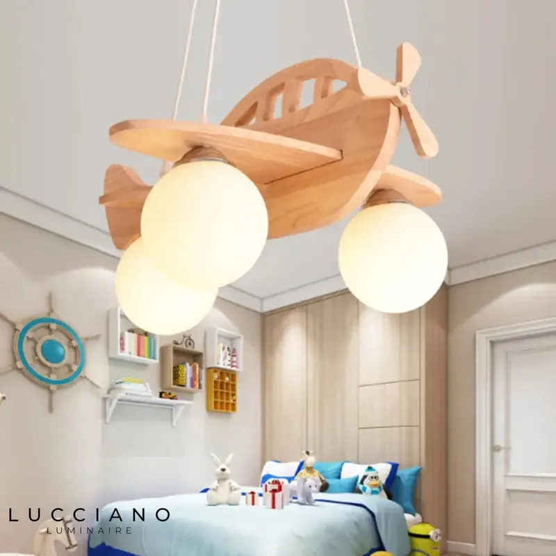 Baby nursery airplane light fixture