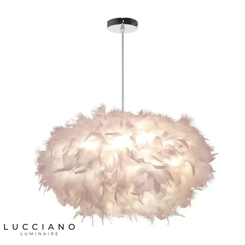 Baby feather nursery light