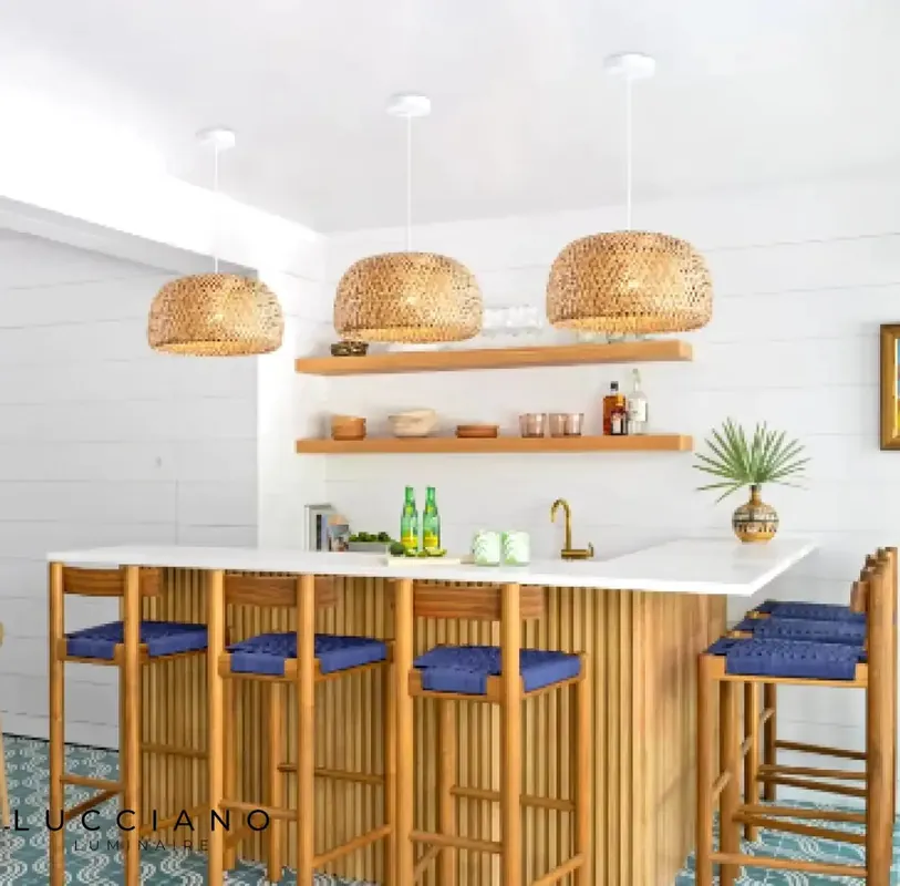 Bamboo bedroom light fixture