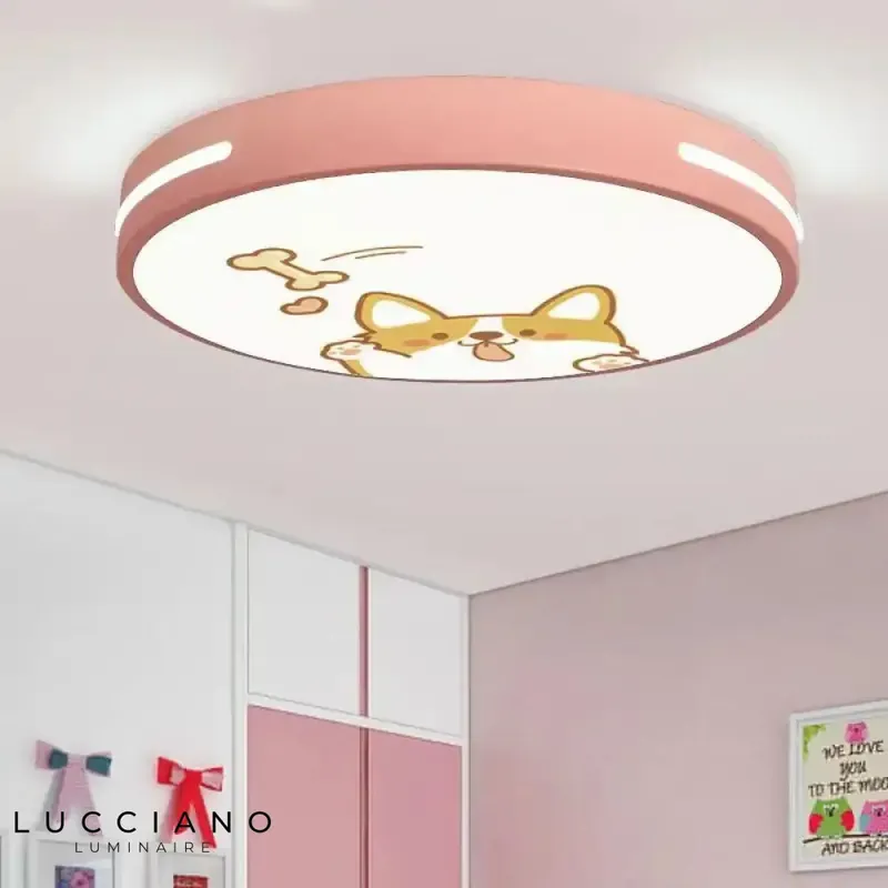 Animal-themed nursery light fixture
