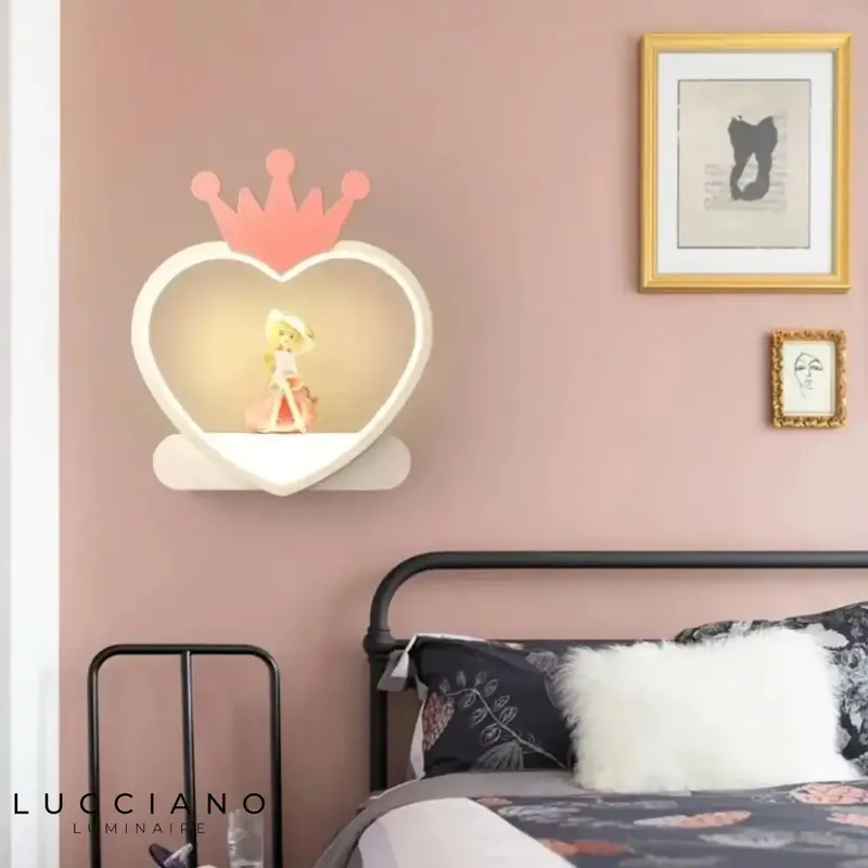 Baby girl nursery wall light
