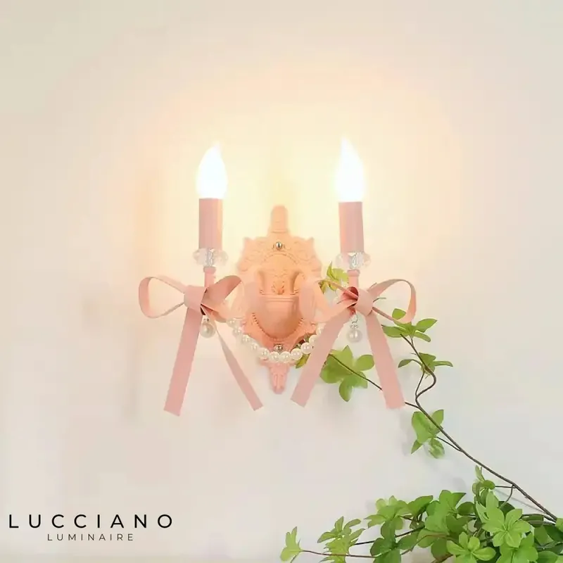 Pink baby room light fixture