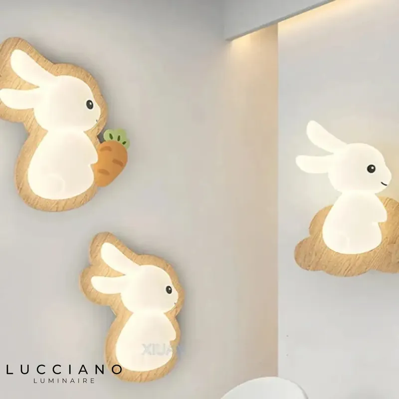 Rabbit nursery light fixture