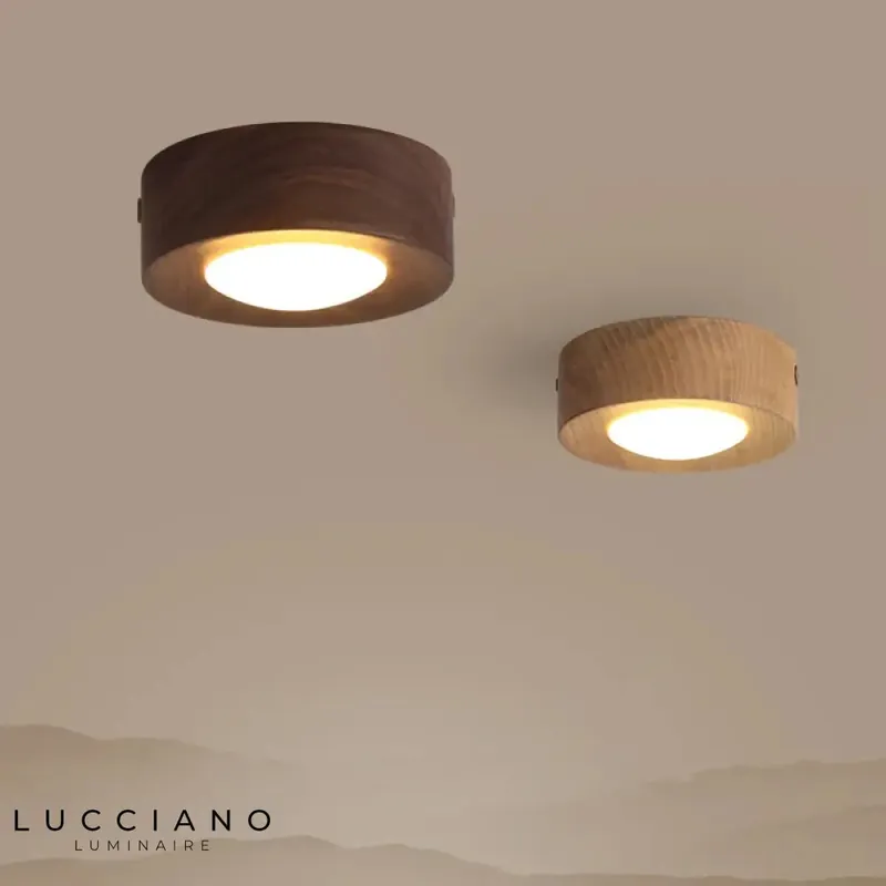Wooden ceiling light for hallway
