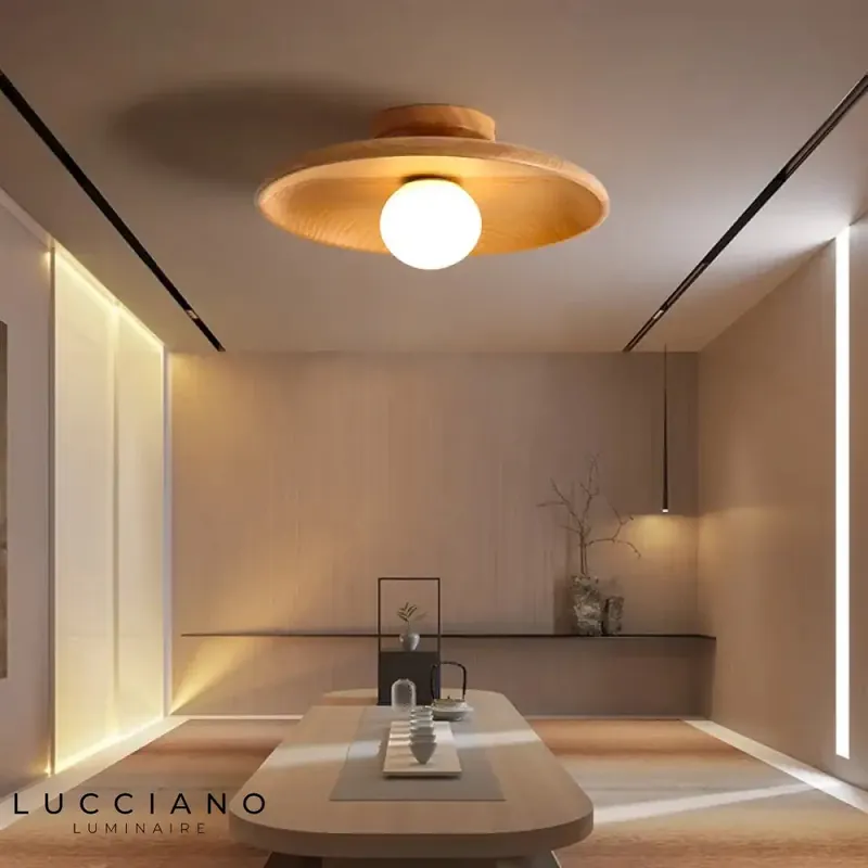 Nordic wooden light fixture for hallway