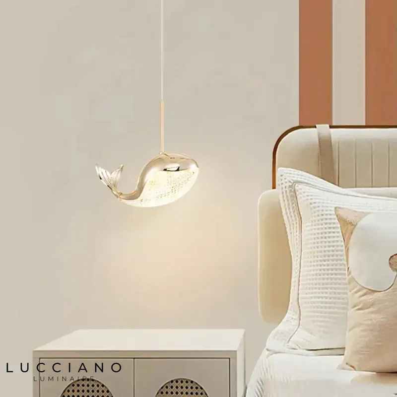 Ocean-themed nursery light fixture
