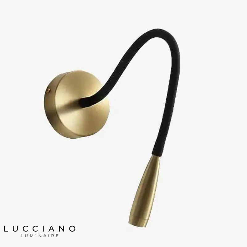 Elegant adjustable matte black designer wall light