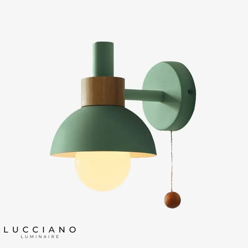 Vivale Scandinavian Coloured Wooden LED Wall Light