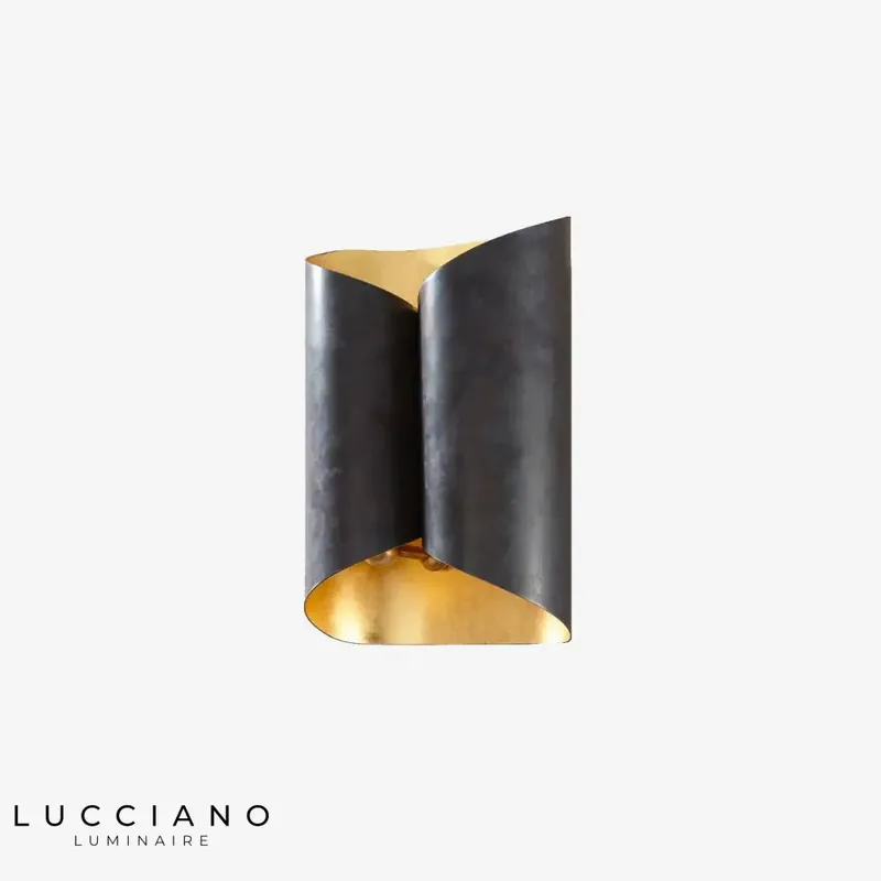 Stylish coiled contemporary design wall light