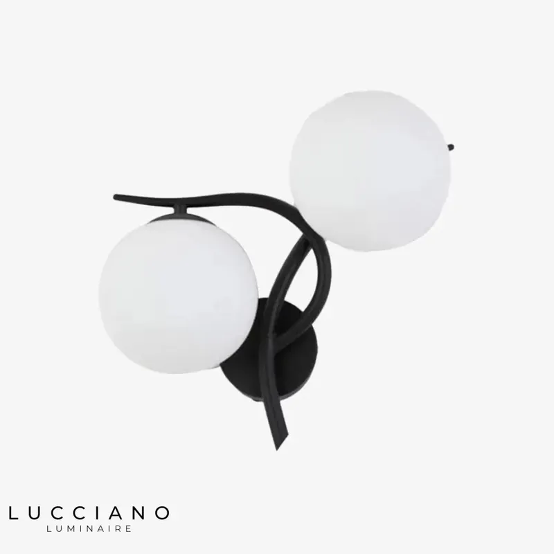 Crossed LED wall light, contemporary elegance.
