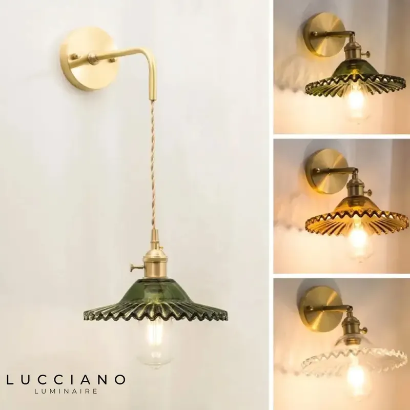 Vintage Brass Wall Lantern
