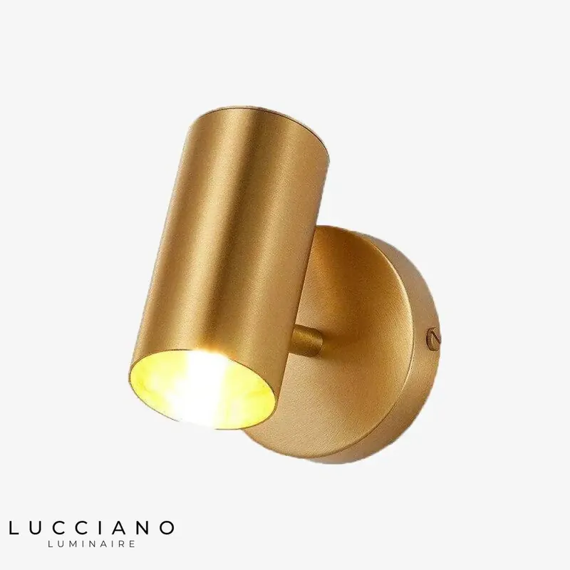 Adjustable gold LED wall light