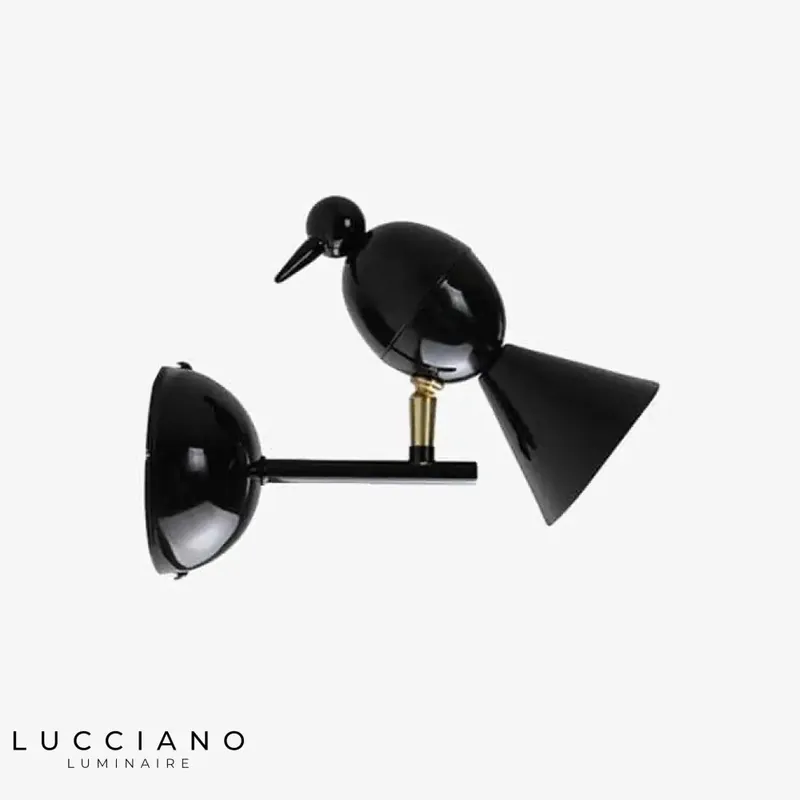 Stylish modern bird-design wall light.