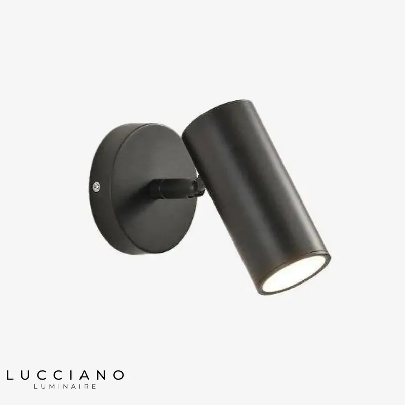 Stylish gold cylinder LED wall light